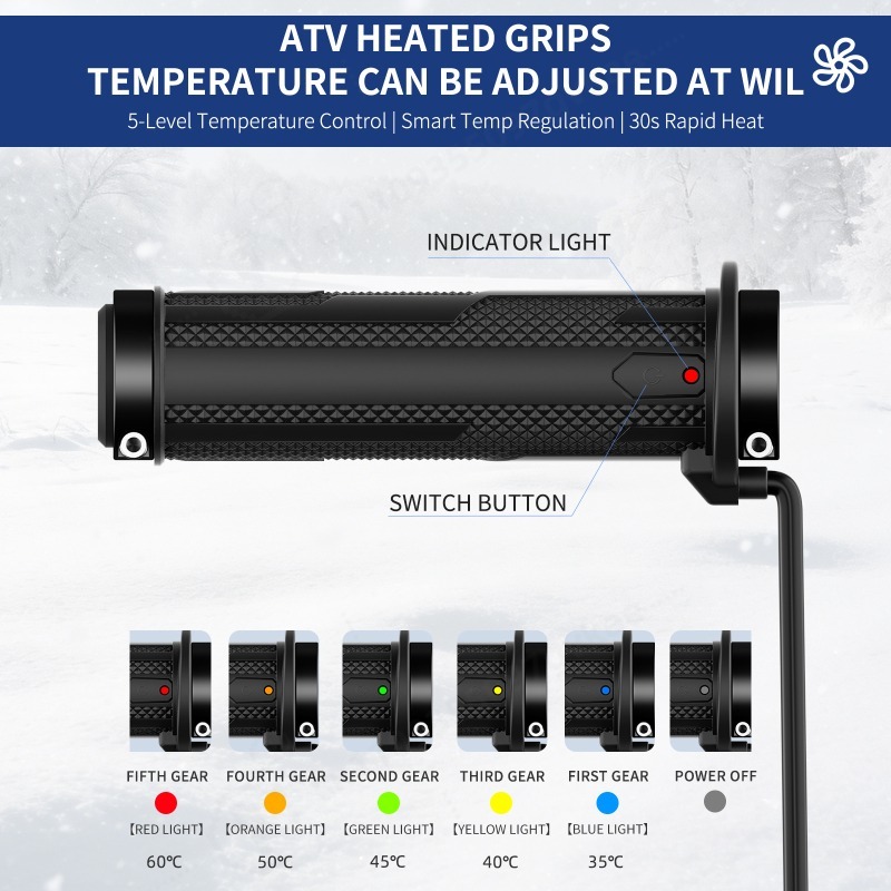 A3 ATV Heated Hand Grips 4th G - Handlebar Grip Heated recension och pris